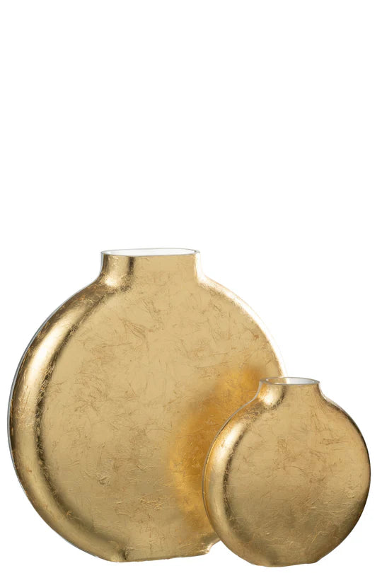 VASE MIKI VERRE TRANS/GOLD