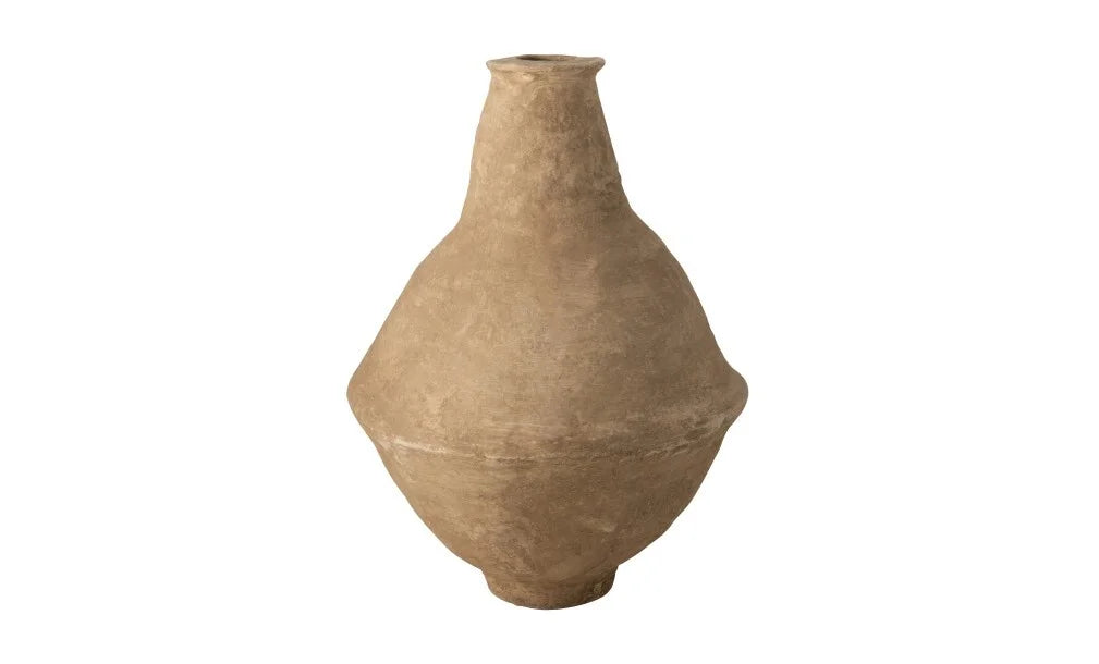 Vase Chad Papier Mache White