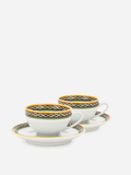 SET OF 2 TEA CUPS AND SAUCERS