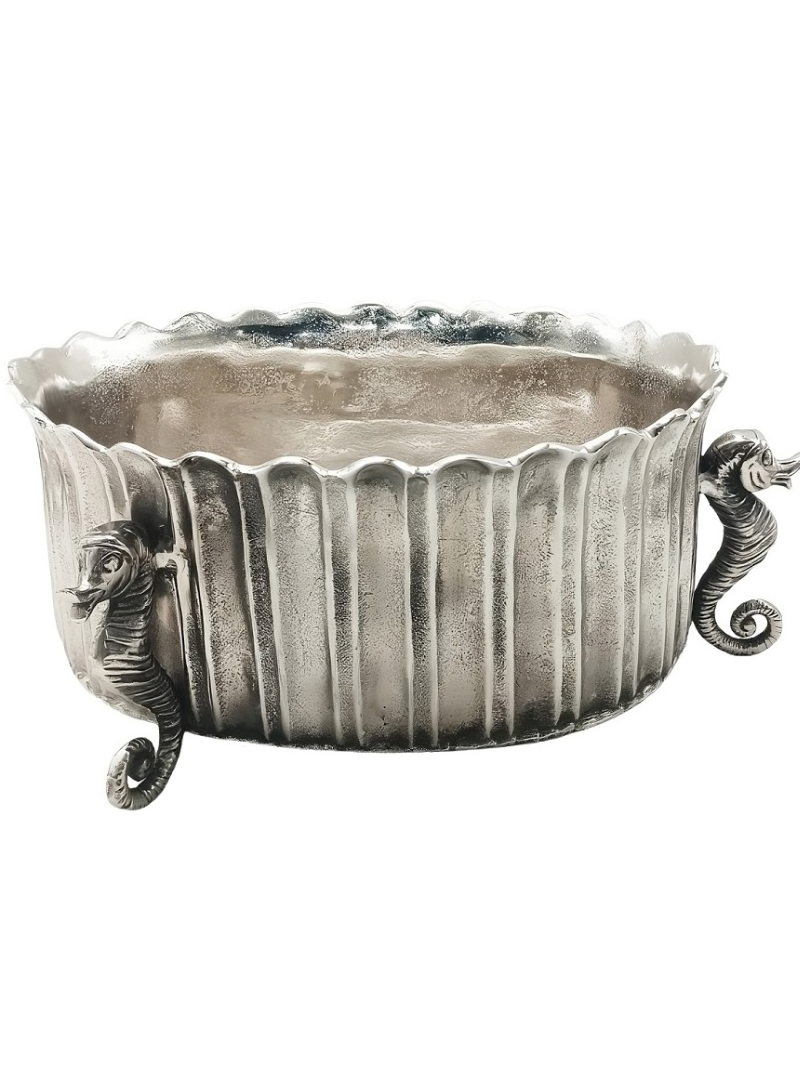 OVAL ICE COOLER 'SEAHORSE' NICKEL