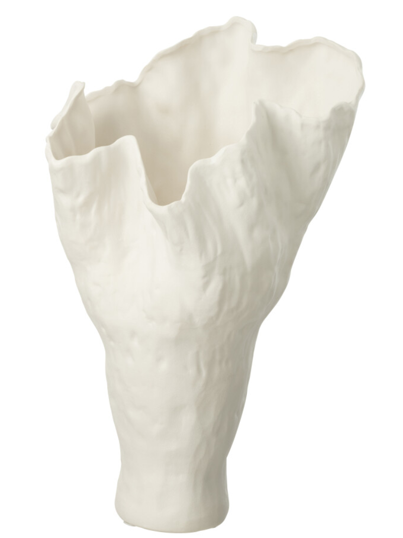 Vase Corolla Narrow Ceramic White