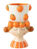 Flowerpot 2 Parts Orange Girl Dolomite