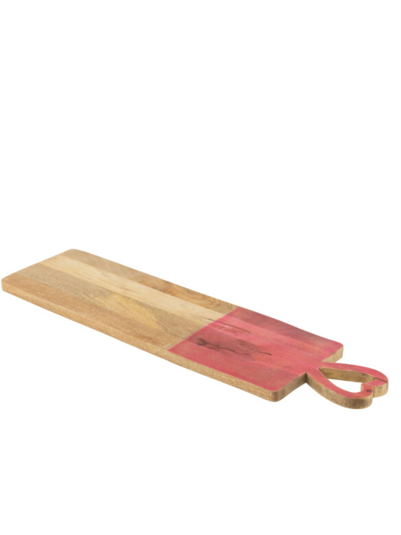 Serving Board Heart Mosaic Long Mango Wood Pink