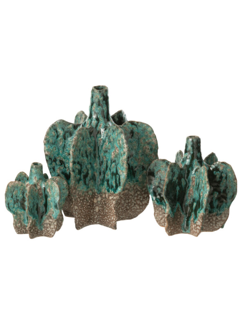 Vase Naga Ceramic Azur/Brown