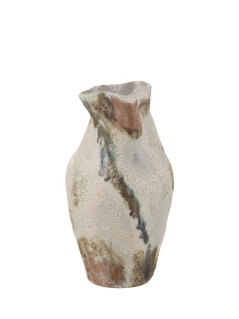 Vase Moon Texture Clay Mix