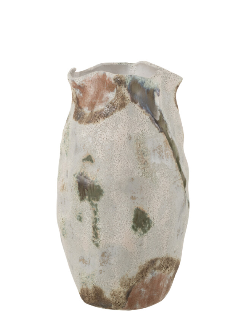 Vase Moon Texture Clay Mix