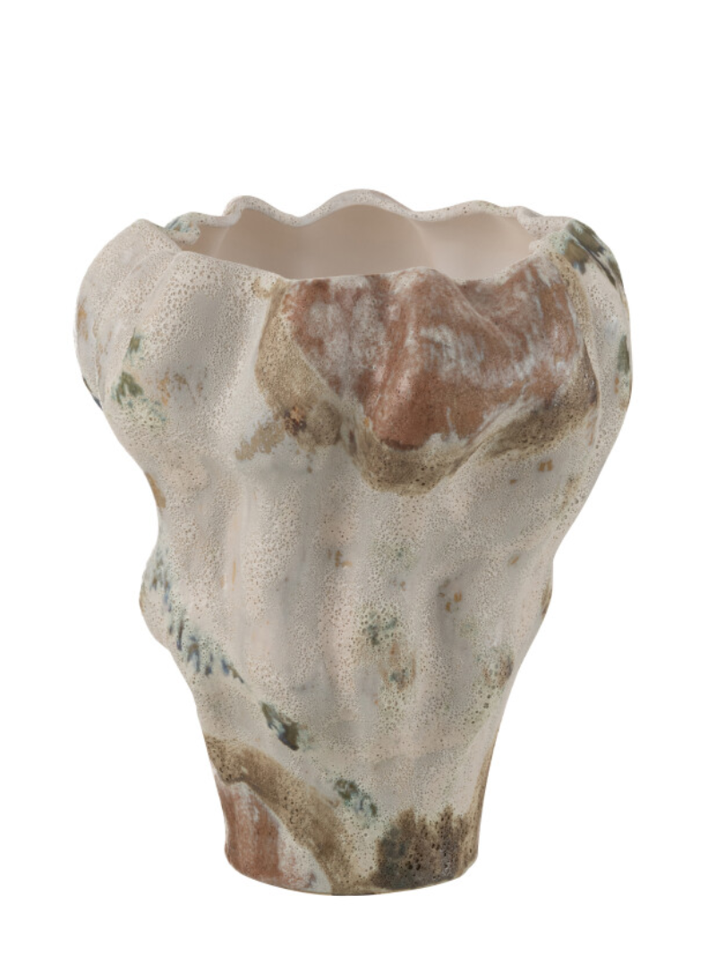 Vase Moon Texture Clay Mix