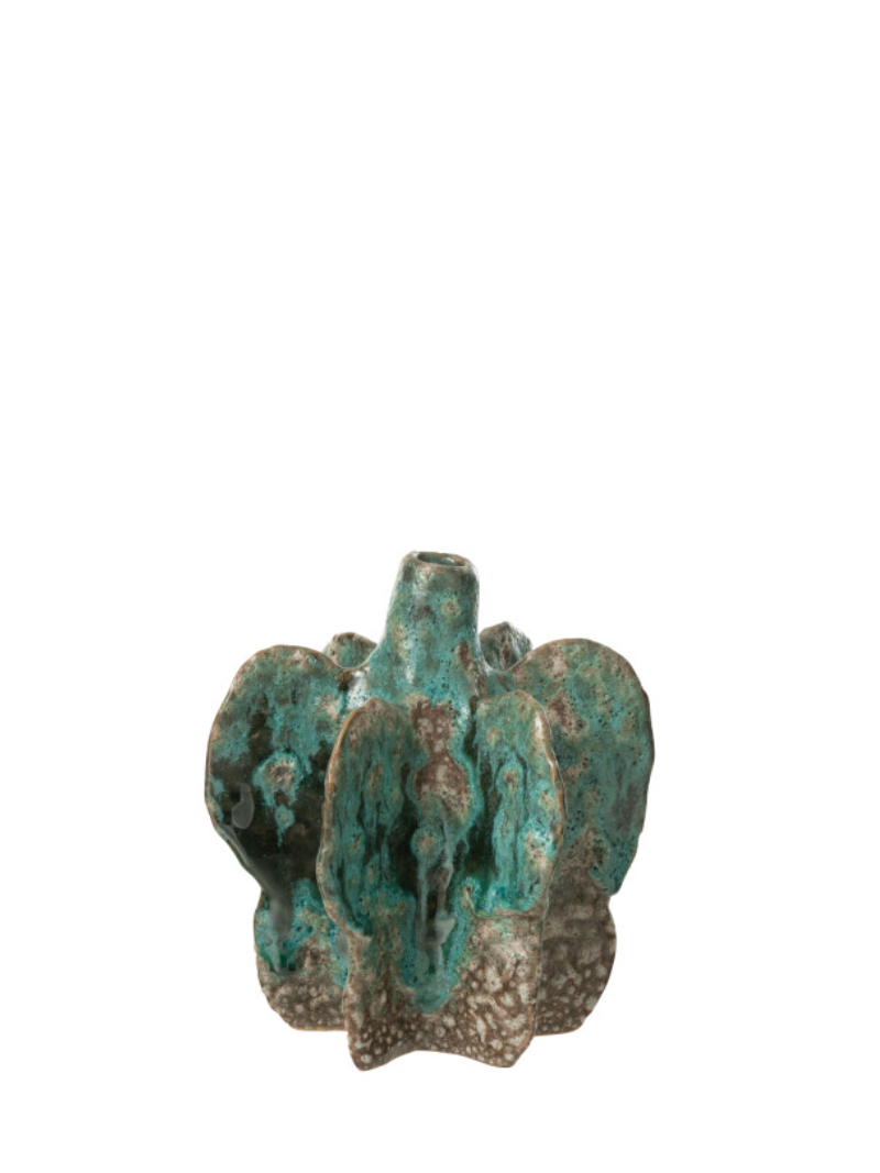 Vase Naga Ceramic Azur/Brown