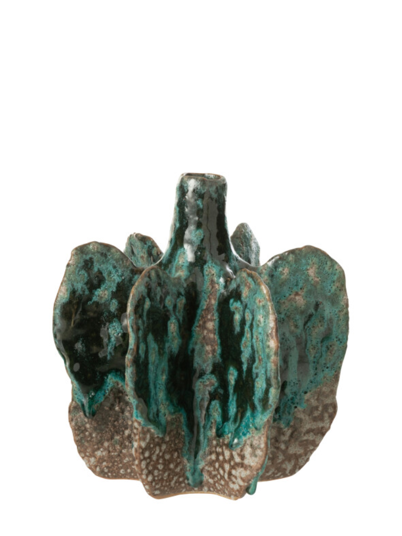 Vase Naga Ceramic Azur/Brown
