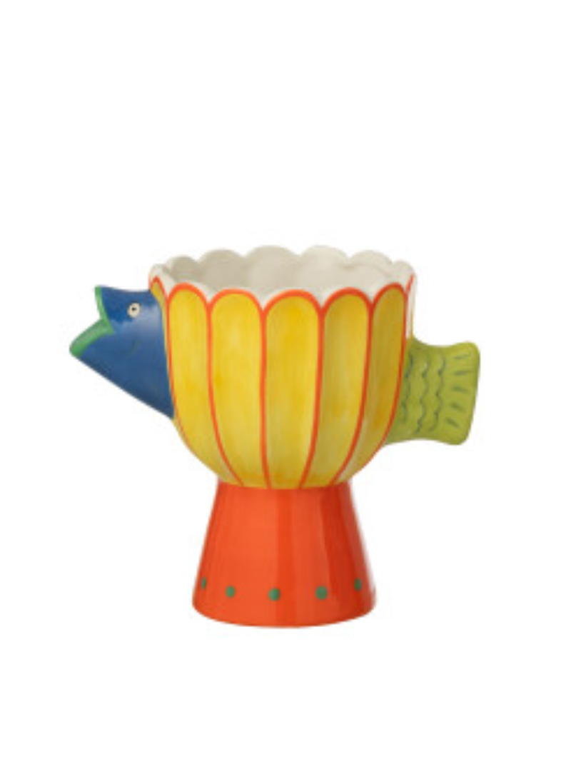 Vase Fish Dots Dolomite