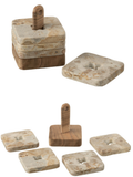 Box Of 4 Coaster Marble Natural/Beige