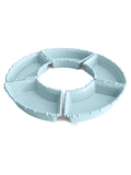 5-Piece Appetizer Plate Set Aqua