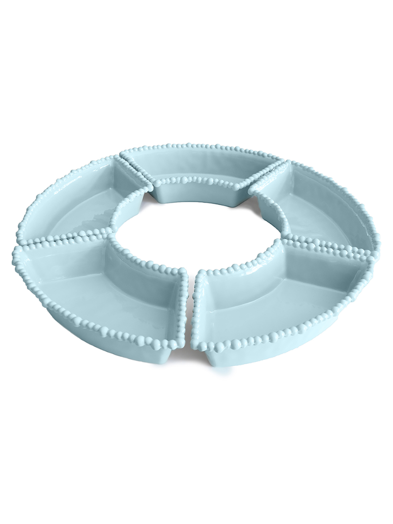 5-Piece Appetizer Plate Set Aqua