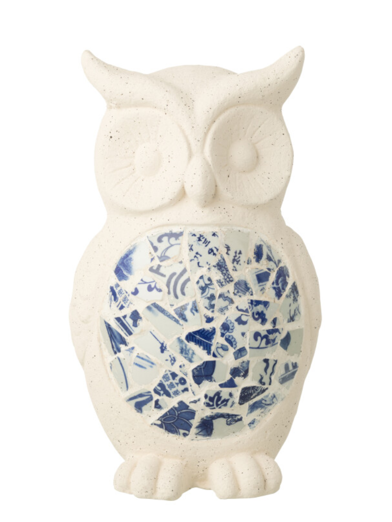 Owl Outdoor Mosaic Magnesium Beige/Blue
