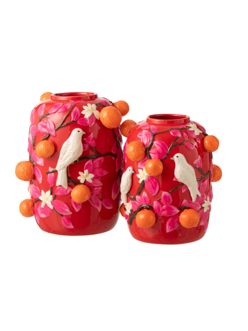 Vase Bird Orange