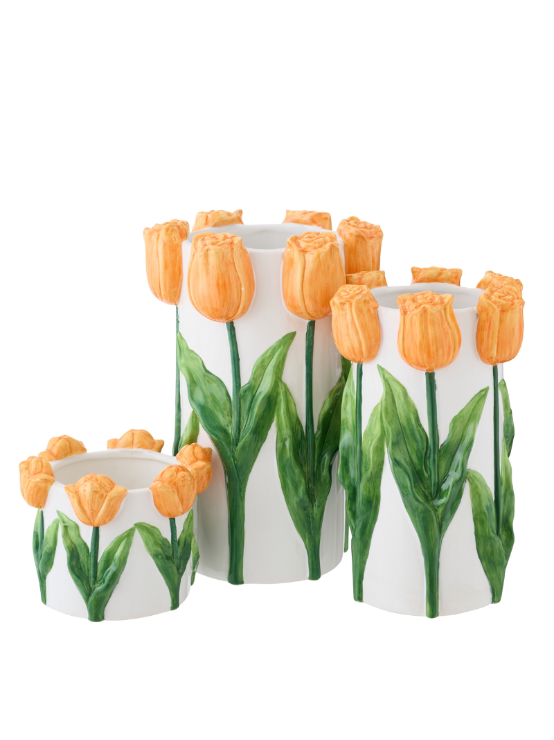 Flower pot Tulip Orange
