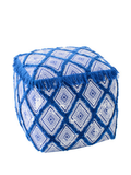Pouf orient Patterned in Blue & White