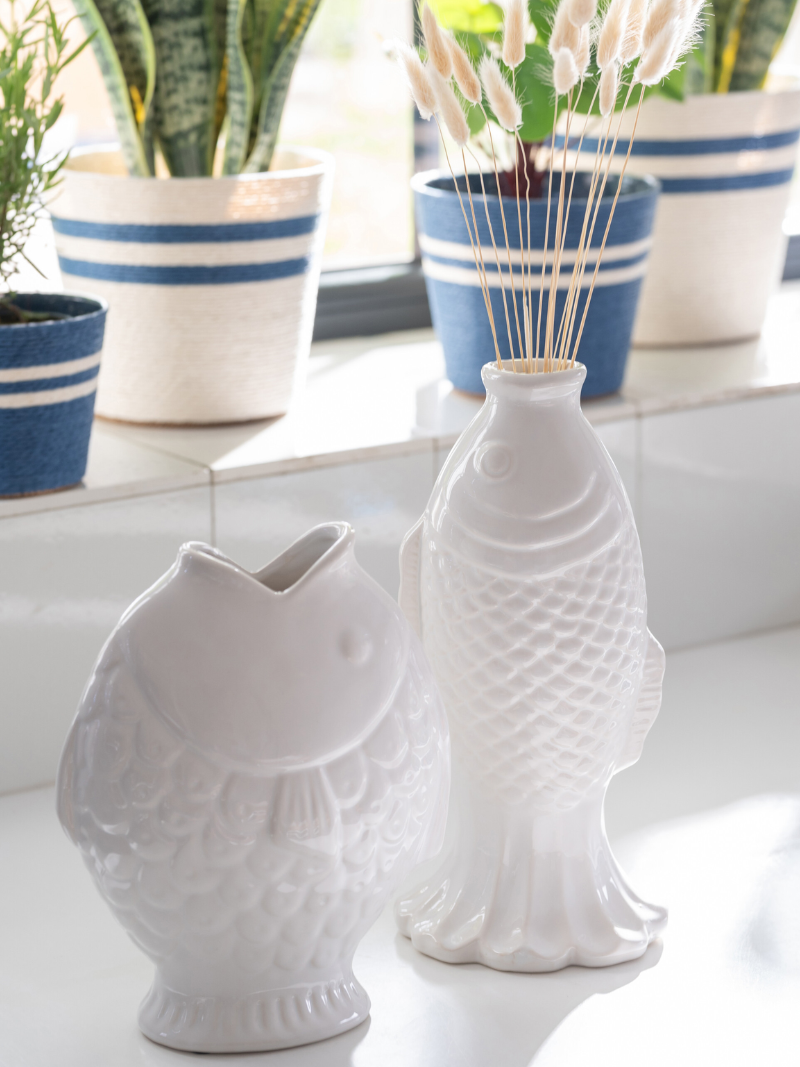 Vase Fish wide Stoneware