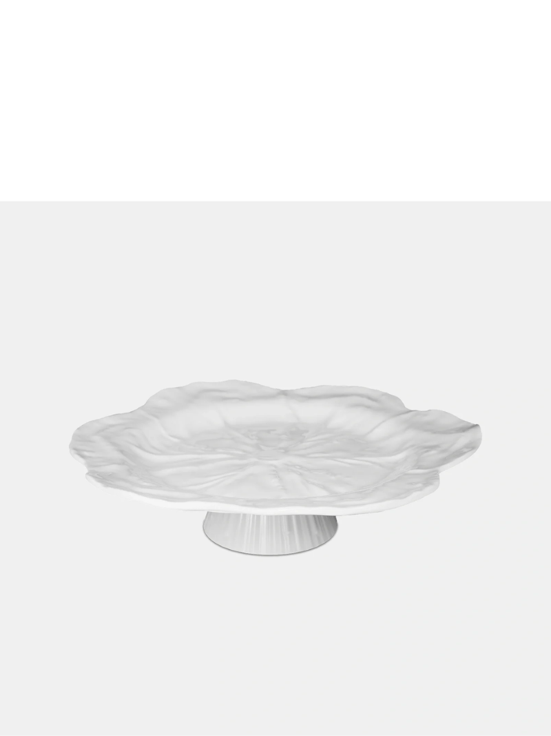 CAKE STAND BOTANICA WHITE - DIAM 40,5 CM H 11 CM