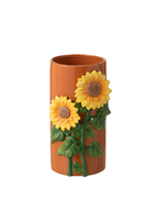 Vase Sunflower Ceramic Yellow/Brown