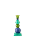 Glass Candle Holder in Blue & Green