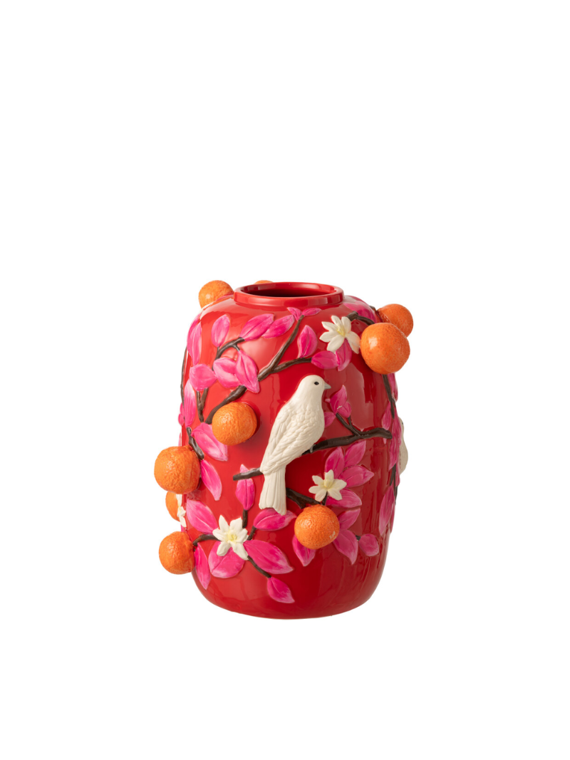 Vase Bird Orange