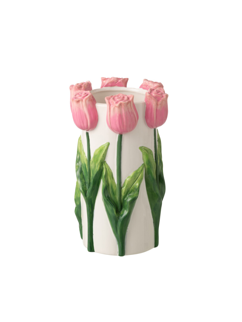 Flower pot Tulip Pink