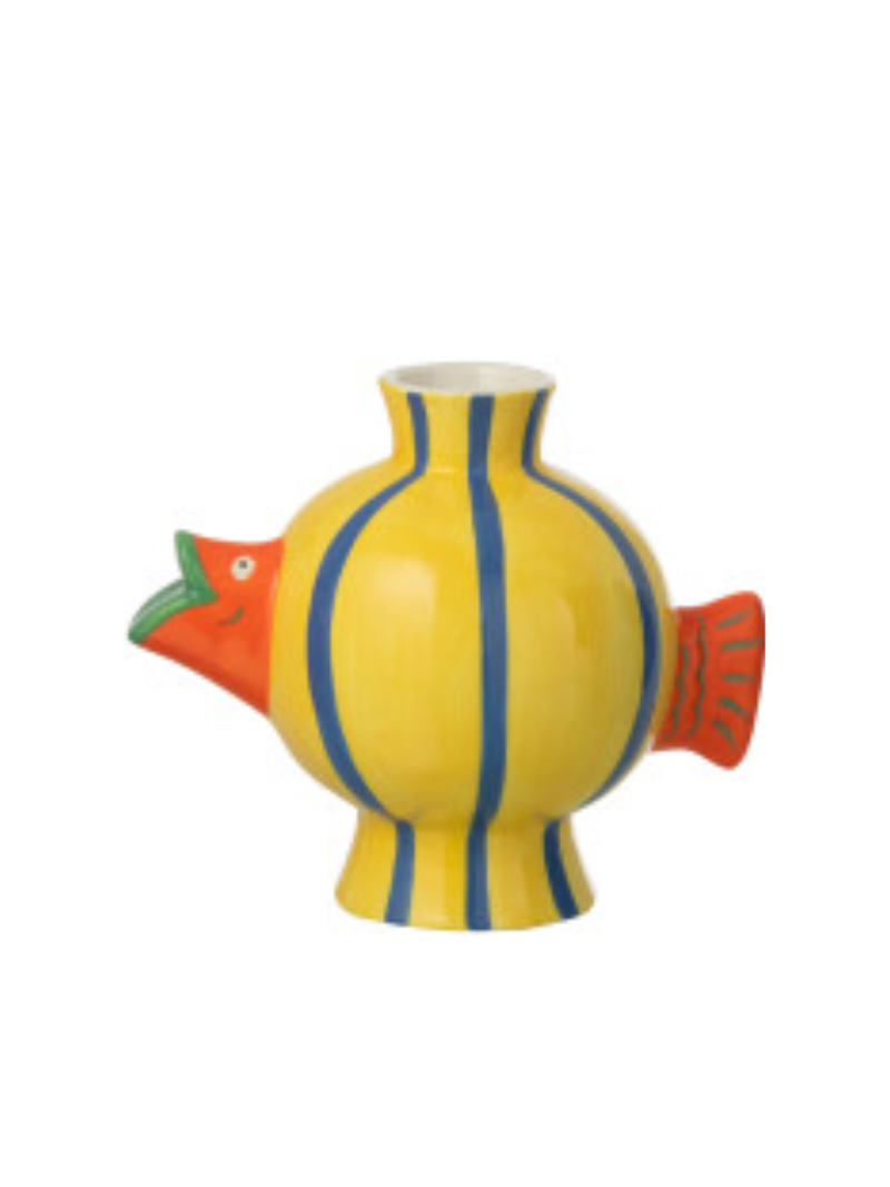 Vase Fish Ball Striped Dolomite Multicolored