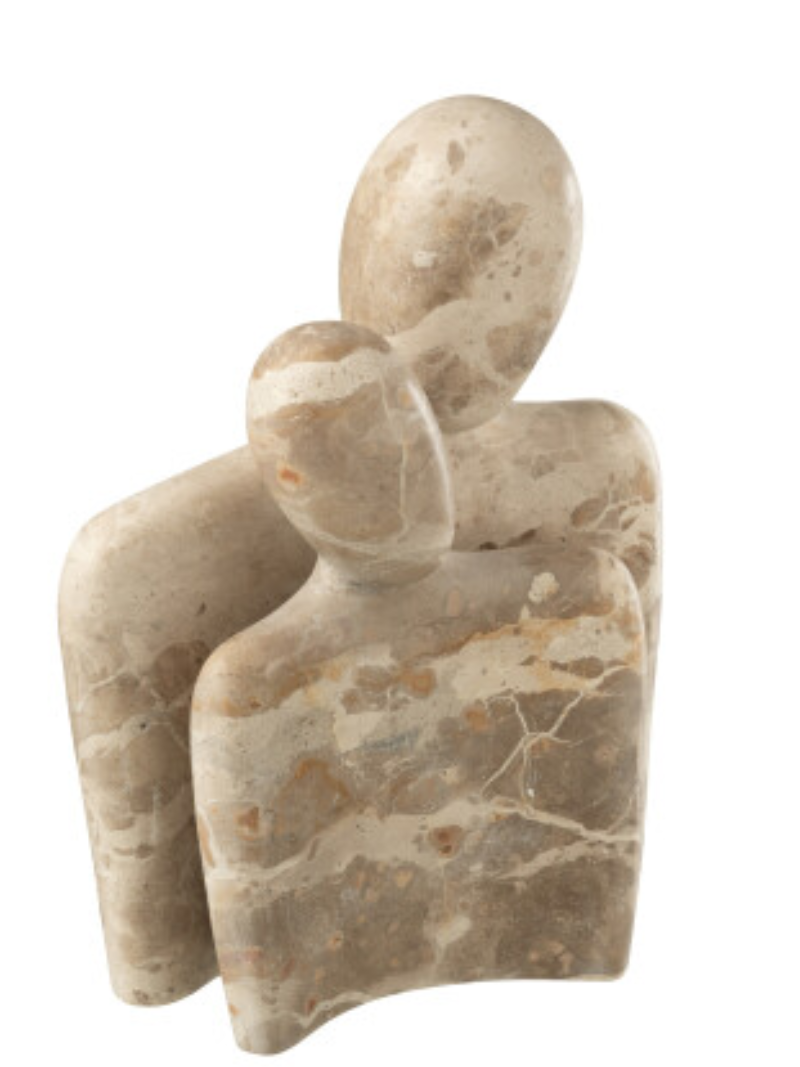 Couple Hugging Marble Beige