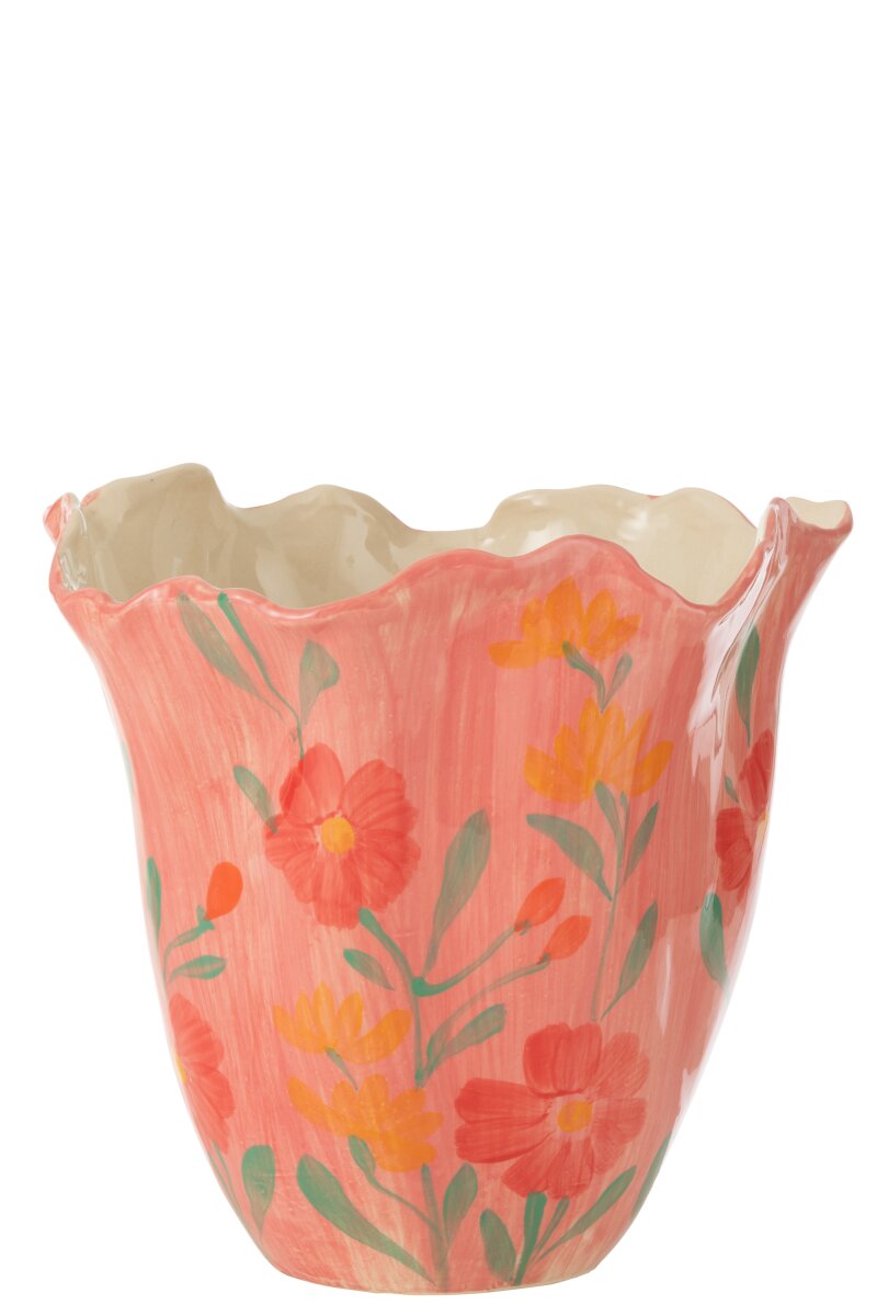 Vase Alegria Flowers Wide Clay Mix