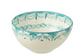 Bowl Granada High Ceramic White/Aqua Large