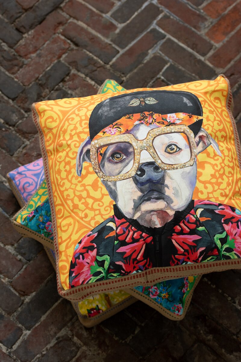Pillow Popart Polyester/Linen Mix