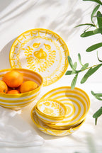 Plate Granada Ceramic White/Yellow