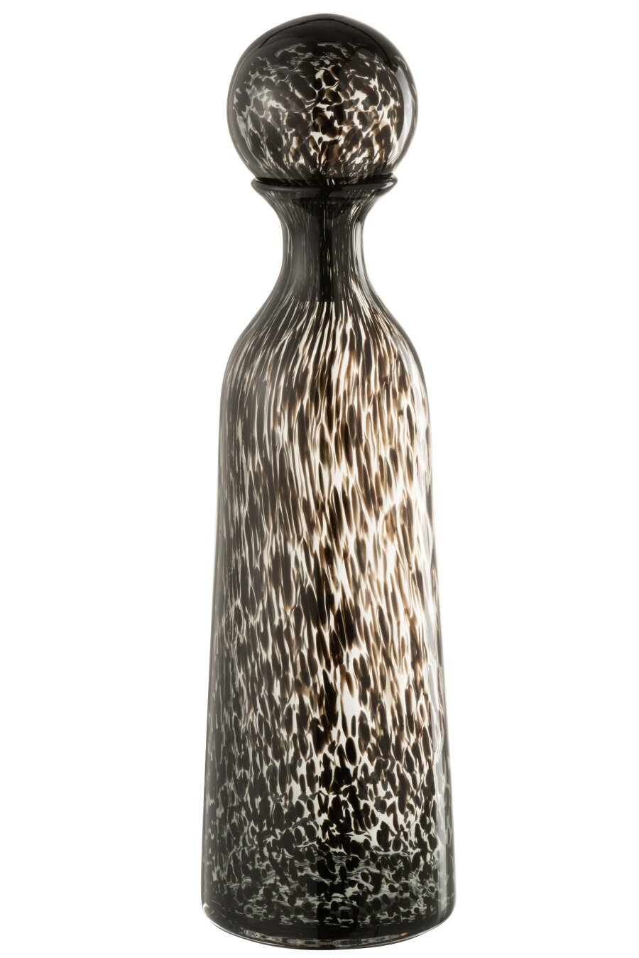 Bottle+Plug Dot Decorative Tall Glass Black