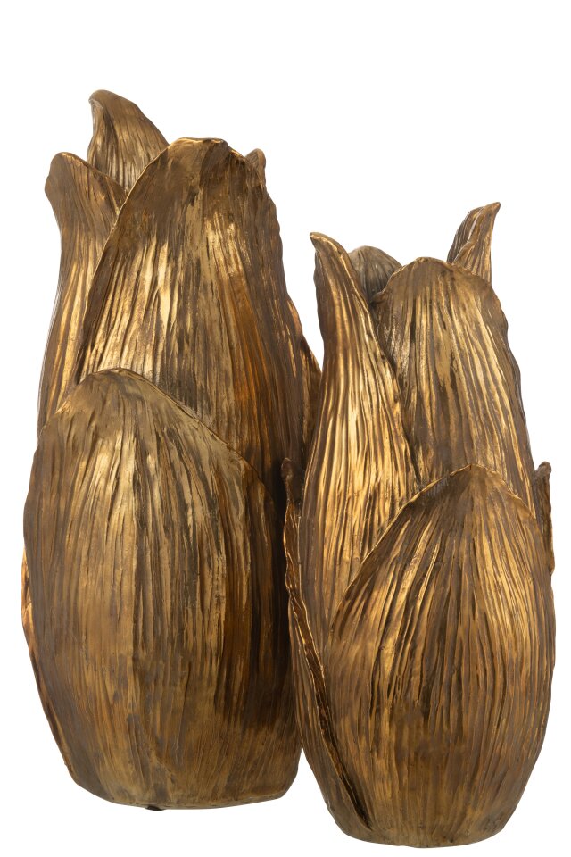 Vase Nebu Petals Poly Gold