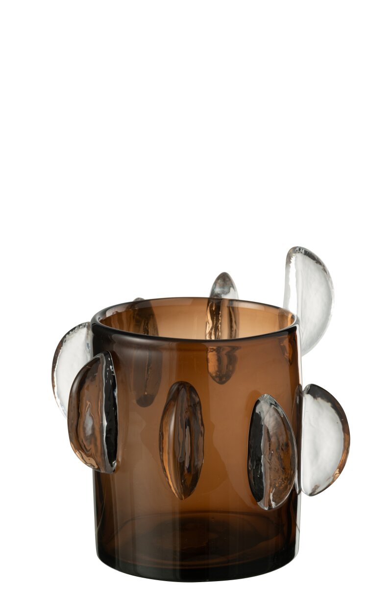 Vase Steggy Glass Brown