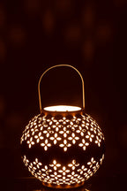 Lantern Ball Perforated Iron Ochre