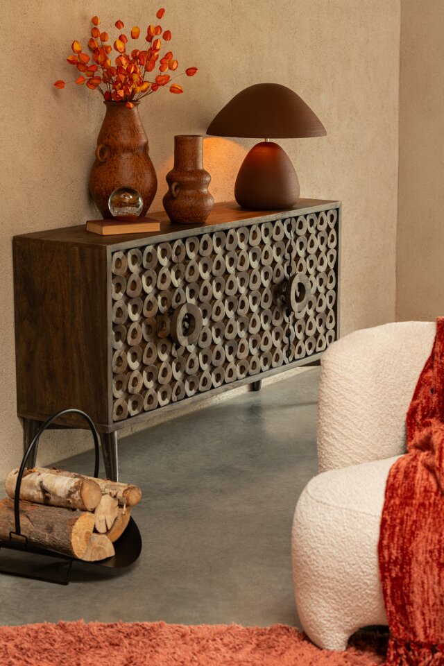 Wood Basket New Metal Black