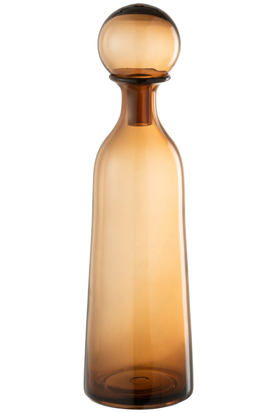Bottle + Plug Decorative Tall Glass Brown