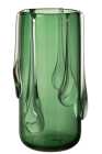 Vase Drippy Glass Green