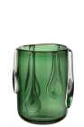 Vase Drippy Glass Green