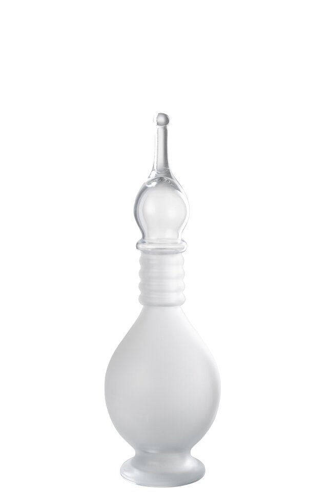 Vase+Cap Phial Deco Joey Glass Transparent
