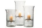 Candleholder Plate Blurred Glass Transparent