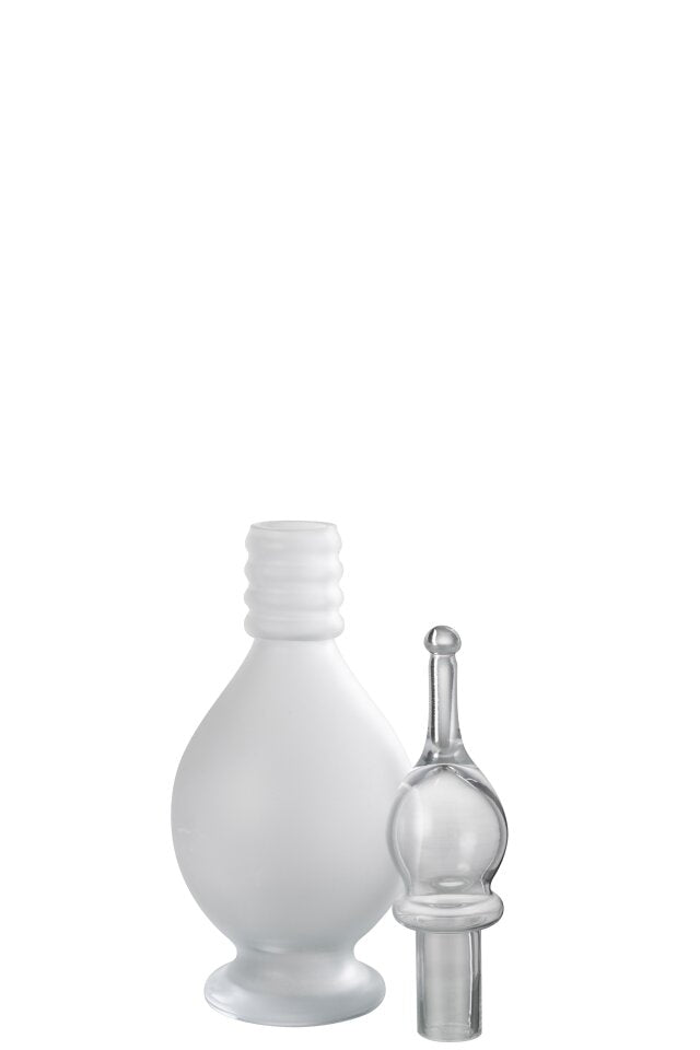 Vase+Cap Phial Deco Joey Glass Transparent