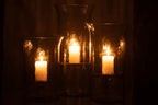 Candleholder Plate Blurred Glass Transparent