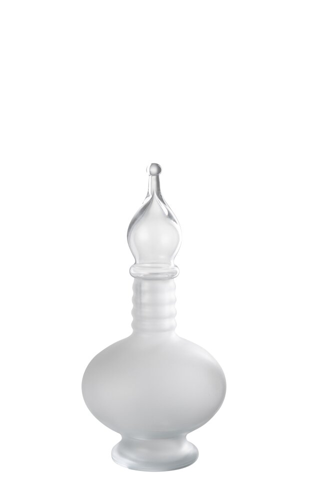 Vase+Cap Phial Deco Joey Glass Transparent