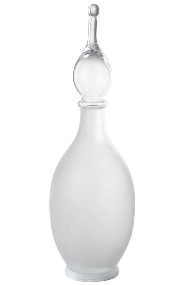 Vase+Cap Phial Deco Joey Glass Transparent