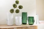 Vase Drippy Glass Green