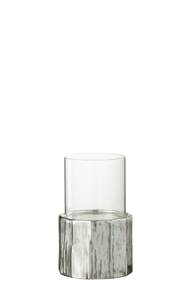 Candleholder Ary Clay Silver Small