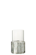 Candleholder Ary Clay Silver Small